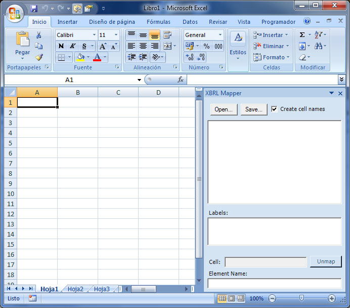 Reporting Standard Excel Plug-In